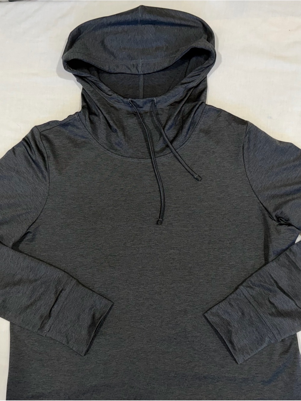 Reebok Mens Space Dye Cowl Neck Pullover Hoodie Black XL NEW